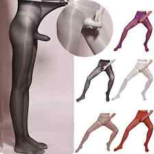 Mens Underwear Glossy Pantyhose Sheer Tight Seamless Long Pants Stockings Sexy