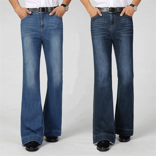 Men slim bell bottom jeans - bell,