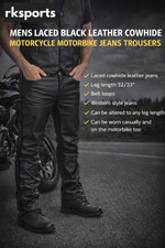 Mens laced black leather - mens,