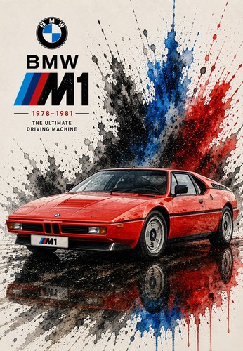 Bmw poster 1978 - bmw, m1
