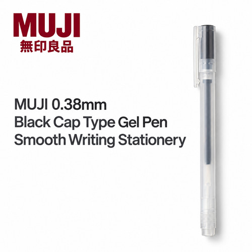 Muji 38mm black - cap, gel