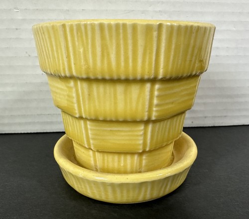 Vintage yellow mccoy pottery - yellow,