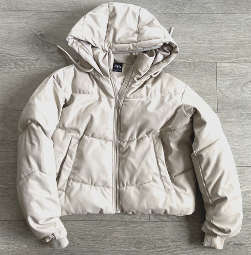 Zara women beige hooded - zara,