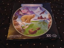 🧩 NEW Artic Discovery 500 Pc James Hamilton Circular Vintage Jigsaw Puzzle