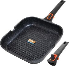 Pep Griddle Pan 29cm Non Stick Square Removable Handle Induction Gas Elec Hob