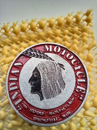 Indian metal motorcycle badge - indian,