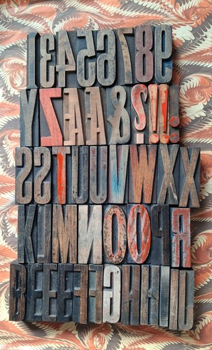 Vintage wooden letterpress - wooden,