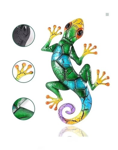 Metal gecko wall decor - gecko,