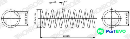 Monroe suspension spring - monroe,