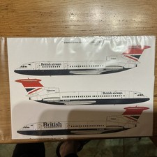 1/144  scale model airliner decals 26 Decals B. Airways Negus HS Trident 1/2