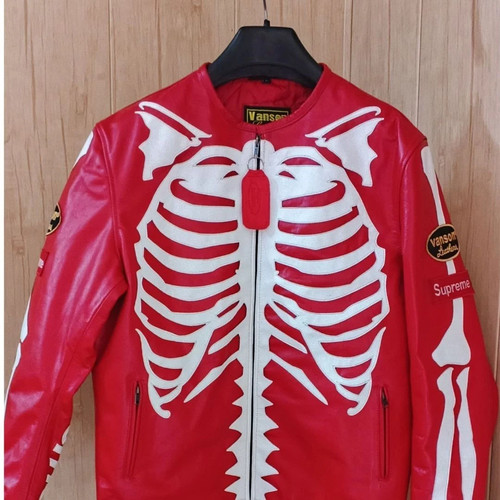 Vanson red skeleton leather - vanson,