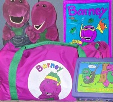 5 Piece Barney Lot: 2 Plush