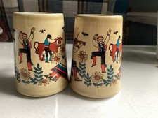 Retro Stavangerflint Norway Per Spelmann Folk Song MCM Scandi Design Mugs 1960s