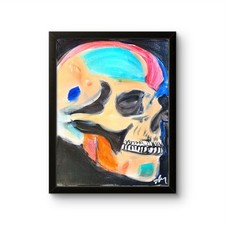 Bold Colorful Abstract Skull