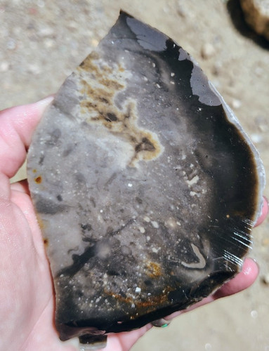 English flint slab knapping - english,