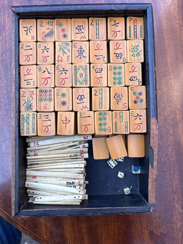 Antique vintage mahjong boxed - antique,