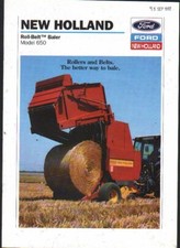 New Holland "Model 650" Tractor Roll-Belt Baler Brochure Leaflet