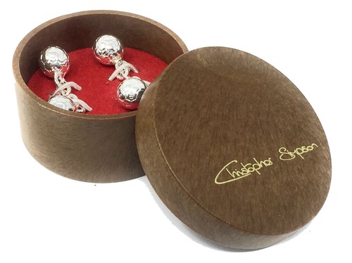 Silver plated football - silver,