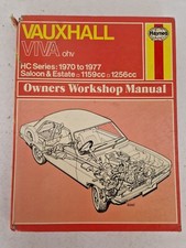 Vauxhall Viva HC Haynes Manual  1970 to 1977 Saloon Estate 1159cc 1256cc