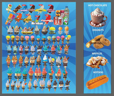 Design & print ICE CREAM VAN STICKER MENU