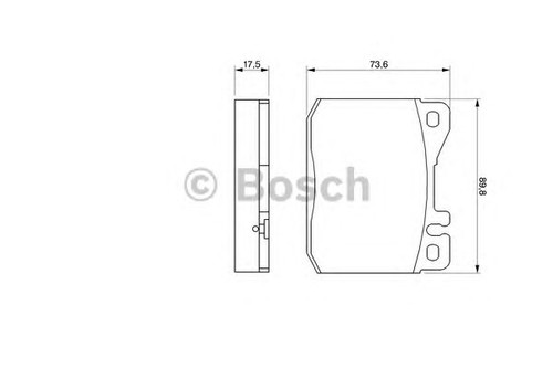 Bosch brake pad set - brake, front