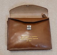 Masonic Vintage Royal Arch Companions Regalia & Embossed Leather Carrying Pouch 