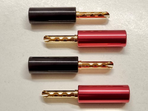 Gold 4mm banana - gold, z