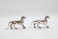 Antique Silver Pair of Leopard