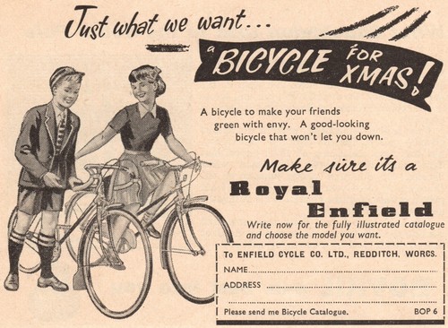 Vintage royal enfield cycle - royal,