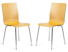 Dining Chairs Set of 2 Natural