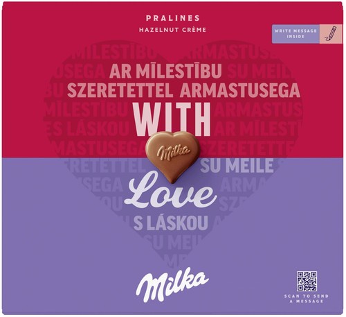 Milka with love heart shaped - heart,