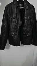 All Saints Forge leather jacket mens small