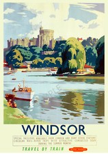 Vintage Railway Poster Windsor