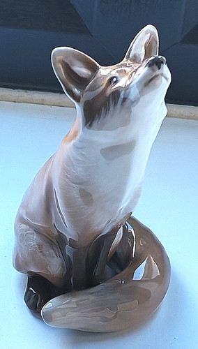 Royal copenhagen fox figure - copenhagen,
