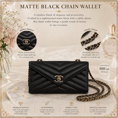 Black quilted chain - chain, gold
