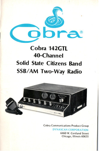 Cobra 142gtl channel ssb - channel, am/ssb