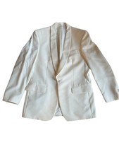 MOSS BROS WHITE DINNER JACKET WOOL MIX LABEL SIZE 40