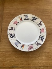 Alex Clark Farmyard Small Plate Cow Pig Cockerel Horse Sheep Queens