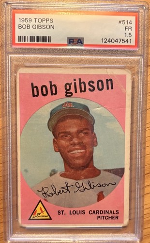1959 topps bob gibson 514 - bob, #514