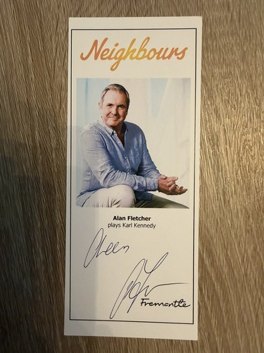 Neighbours signed cast card - signed,
