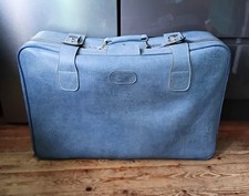 Vintage 1970s 80s blue leather