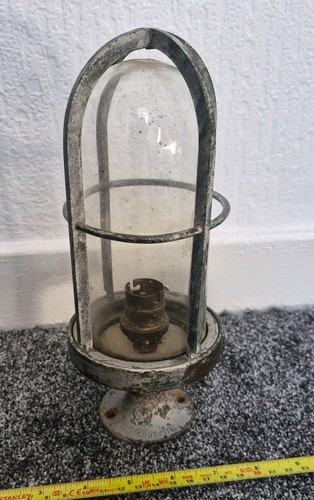 Antique ship caged lamp - antique,