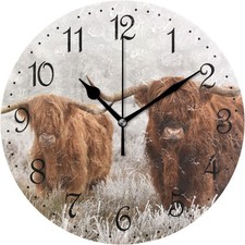 25cm Highland Cow Wall Clock