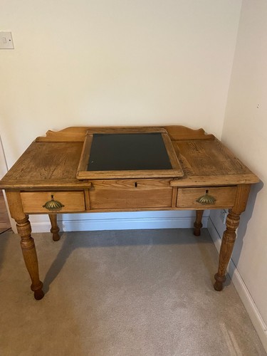 Vintage wooden bureau writing - wooden,