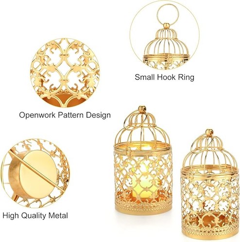 Tea light holder bird - tea, cage