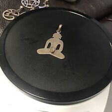 925 Sterling Silver Large Buddha Pendant Buddhist Charm Spiritual Birthstone 7g