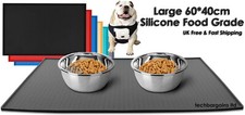 Large Pet Puppy Silicone Waterproof Feeding Food Mat Dog Non Slip Bowl Placemat