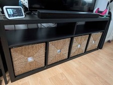 Ikea TV bench in black