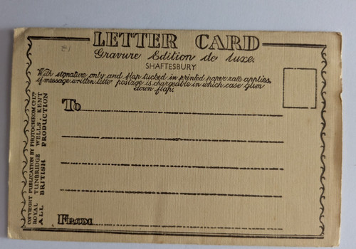 Shaftesbury letter card - card, 6