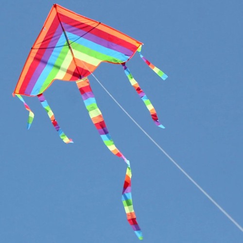 Easy fly colorful rainbow kite - easy,